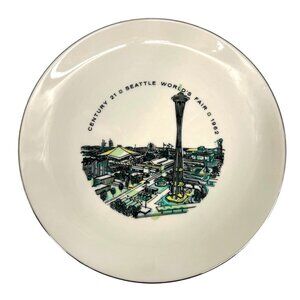 Century 21 Seattle Worlds Fair 1962 Souvenir Plate 10 3/4" By Frederick & Nelson